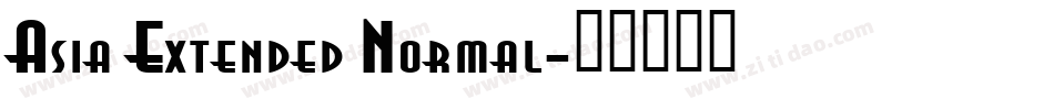 Asia Extended Normal字体转换